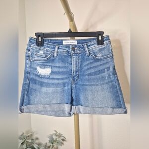 Flying Monkey Distressed Blue Jean Shorts